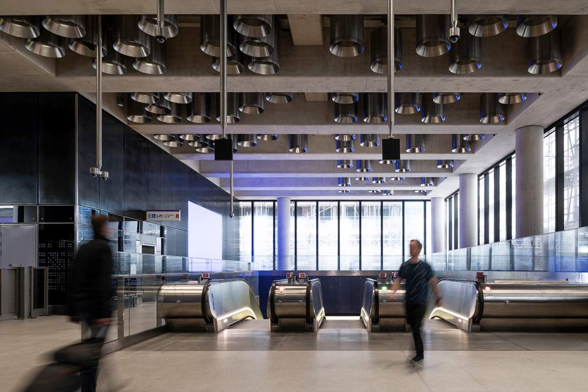 <strong>Tottenham Court Road Station,</strong> London (2022) | Architectural design: Hawkins\Brown